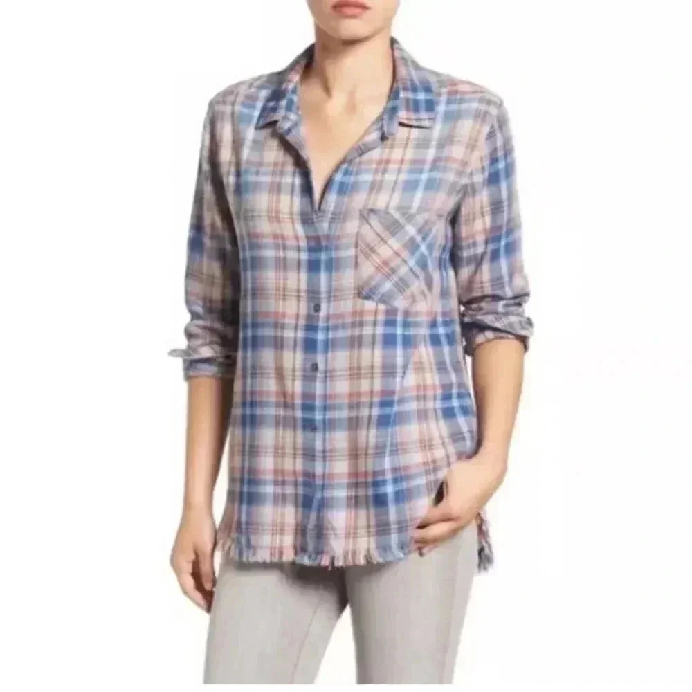 Cloth & Stone | Anthropologie soft plaid flannel Size XS